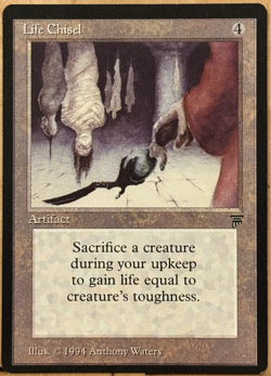 LIMITED EDITION Legends Vintage MtG Life Chisel Unplayed NM - Image 1