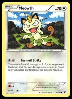 Pokemon TCG Pokemon Meowth Meowth Common Regular - Image 1