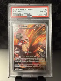 Pokemon Blaziken 192/182 SV10: Destined Rivals Holo PSA Graded 8 NM Near Mint - Image 1