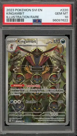 Pokemon Kingambit Scarlet & Violet Illustration Rare #220 PSA 10 Gem Mint - Image 1