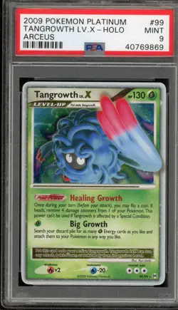 Pokemon Tangrowth Lv.X Platinum Arceus Holo Ultra Rare #99 PSA 9 Mint - Image 1