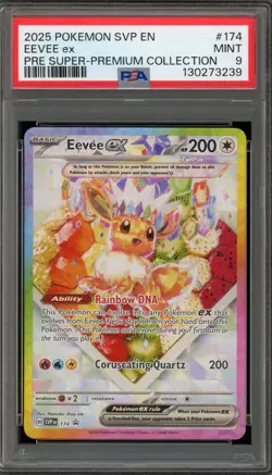 Pokemon Eevee ex Prismatic Evolutions Super-Premium Coll. Promo SVP EN 174 PSA 9 - Image 1