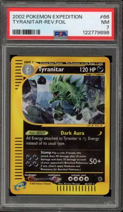 Pokemon Tyranitar Expedition Reverse Holo Rare #66 PSA 7 - Image 1