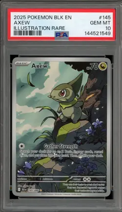 Pokemon Axew Black Bolt Illustration Rare #145 PSA 10 Gem Mint - Image 1