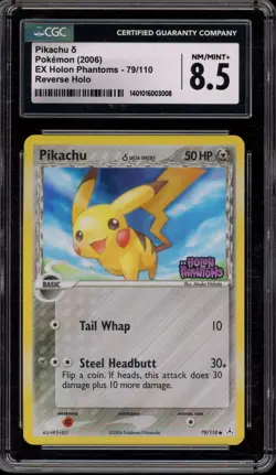 Pokemon Pikachu EX Holon Phantoms Reverse Holo #79 CGC 8.5 - Image 1
