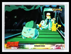 💥 Pokemon 1999 Reunited! Topps Blue Label Logo W/ Bulbasaur Squirtle Pikachu - Image 1