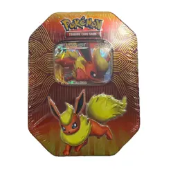 Pokemon TCG: Elemental Power Tin Flareon GX Sealed Box - Image 1