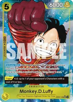 NM-Mint, English MTG Foil Monkey.D.Luffy - OP07-109 - SR - Alternate Art - Foil - Image 1