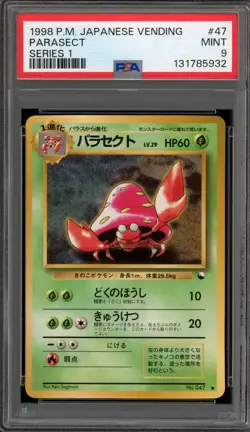 Pokemon Parasect Vending Series 1 Japanese #047 PSA 9 Mint - Image 1