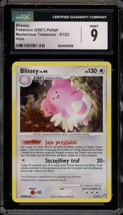 Pokemon Blissey Mysterious Treasures POLISH Holo Rare #5 CGC 9 Mint - Image 1