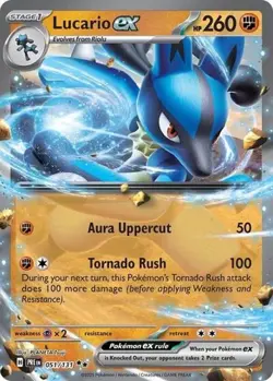 Lucario ex (#051/131) - Holofoil SV - Prismatic Evolutions LP Pokemon - Image 1