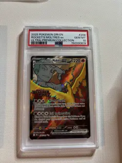 Pokemon TCG Team Rocket's Moltres ex 208/182 (Stamped) Ultra Rare Holo PSA 10 - Image 1