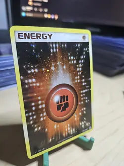 SWIRL Fighting Energy 106/106 Cosmos Holo Pokemon Card Emerald - Image 3