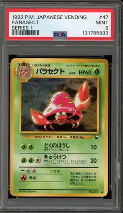 Pokemon Parasect Vending Series 1 Japanese #047 PSA 9 Mint - Image 1