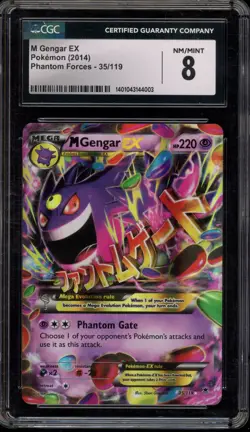 Pokemon M Gengar EX XY Phantom Forces Holo Rare #35 CGC 8 - Image 1
