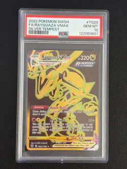 Pokemon Rayquaza VMAX TG29 PSA 10 Silver Tempest - Image 1