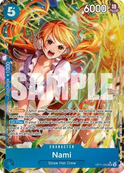 NM-Mint, English MTG Foil Nami (Alternate Art) - OP11-054 - SR - Foil A Fist of - Image 1
