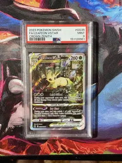 Leafeon VSTAR GG35/GG70 Holo Pokemon Crown Zenith Galarian Gallery Mint PSA 9 - Image 1