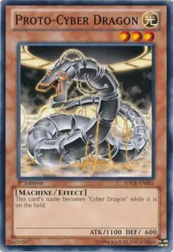 Proto-Cyber Dragon - SDCR-EN005 - Common - 1st Edition - Lightly Played - Cyber - Image 1