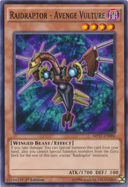 Raidraptor - Avenge Vulture - MP17-EN006 - Common - 1st Edition - Lightly Played - Image 1