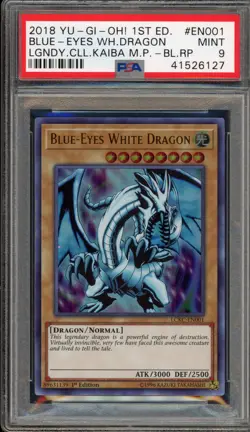 Yu-Gi-Oh! Blue-Eyes White Dragon Legendary Coll. 1st Edition LCKC-EN001 PSA 9 - Image 1
