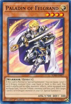 Paladin of Felgrand - SDRR-EN017 - Common - 1st Edition - Lightly Played - Struc - Image 1