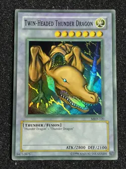 Yu-Gi-Oh! Twin Headed Thunder Dragon MRD-120 Unlimited Faded - Image 1
