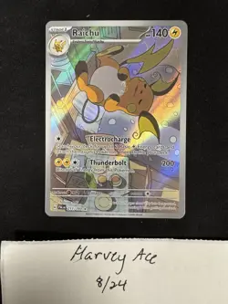 Pokemon Paldea Evolved Raichu #211 Illustration Rare - Image 1