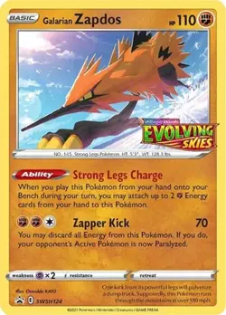 Galarian Zapdos (Prerelease, #SWSH1 SWSH - Sword & Shield Promo Cards NM Pokemon - Image 1