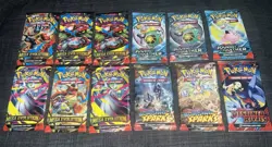 Pokemon Booster Packs(lot 12) Mega Evolution,surging sparks,journey,destined - Image 1