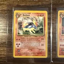 Pokemon Neo Quilava & Cyndaquil 2000 Vintage Wizards 3 Card Lot NEAR MINT 💎 s - Image 1