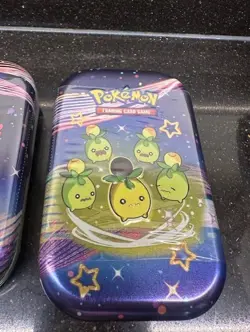 Lot of 3 Pokemon Paldean Fates Sealed Mini Tins Maushold Flamingo Smoliv - Image 2