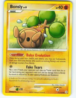 Bonsly - 71/130 Diamond & Pearl - Pokemon TCG - 2007 - Image 1
