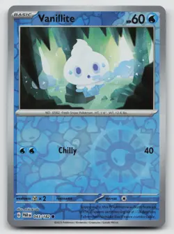 Pokemon Vanillite Reverse Holo Common SV04: Paradox Rift 043/182 NM - Image 1