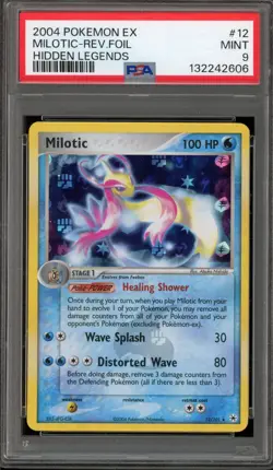 Pokemon Milotic EX Hidden Legends Reverse Holo Rare #12 PSA 9 Mint - Image 1