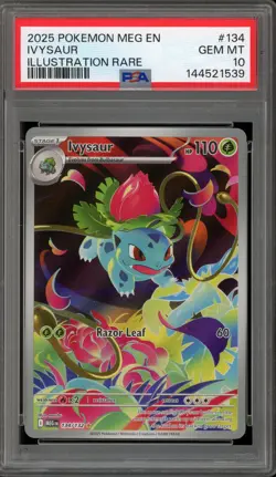 Pokemon Ivysaur Mega Evolution Illustration Rare #134 PSA 10 Gem Mint - Image 1