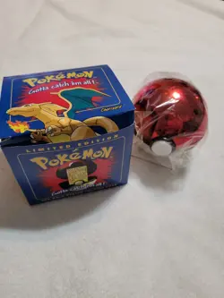 23K Gold Plated CHARIZARD Trading Card 1999 Burger King Pokemon Ball NEW SEALED - Image 1
