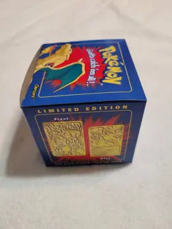 23K Gold Plated CHARIZARD Trading Card 1999 Burger King Pokemon Ball NEW SEALED - Image 4