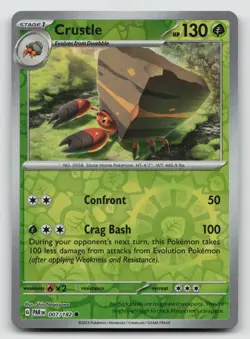 Pokemon Crustle - Reverse Holo Common SV04: Paradox Rift 007/182 NM - Image 1