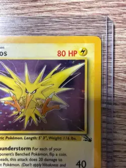 Zapdos 15/62 Fossil Holo Rare Unlimited Vintage 1999 WOTC Pokemon Card - MP/HP - Image 3