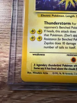 Zapdos 15/62 Fossil Holo Rare Unlimited Vintage 1999 WOTC Pokemon Card - MP/HP - Image 4