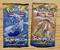Pokemon TCG: Sun & Moon Base Set Booster Pack Lot x2 Factory Sealed from D20 tin - Image 1