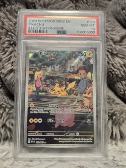 2023 Pokemon Mew EN-151 Pikachu 173/165 Illustration Rare PSA 10 Gem Mint - Image 1