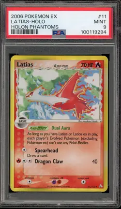 Pokemon Latias EX Holon Phantoms Holo Rare #11 PSA 9 Mint - Image 1