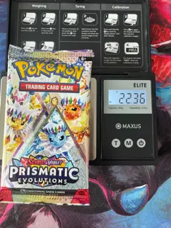 HEAVY! 22.36g Prismatic Evolutions Pokemon TCG Booster (SEALED) - Image 1