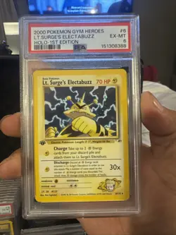 Pokemon Gym Heroes Lt. Surge's Electabuzz (6) 1st Edition Holo 6/132 - Image 3