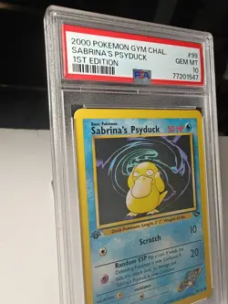 2000 POKEMON GYM CHALLENGE 1ST ED #99 SABRINA'S PSYDUCK PSA 10 - Image 2
