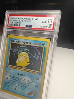 2000 POKEMON GYM CHALLENGE 1ST ED #99 SABRINA'S PSYDUCK PSA 10 - Image 3