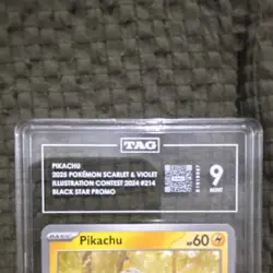 Pokemon Pikachu Scarlet & Violet Contest Black Star Promo TAG 9 #214 - Image 2