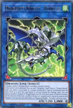 Dragunity Knight - Romulus - MGED-EN142 - Rare - 1st Edition - Lightly Played - - Image 1